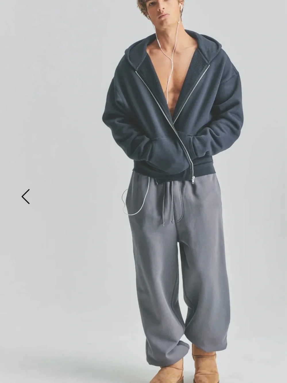 Elwood Elastic-Waist joggers Charcoal gray unisex